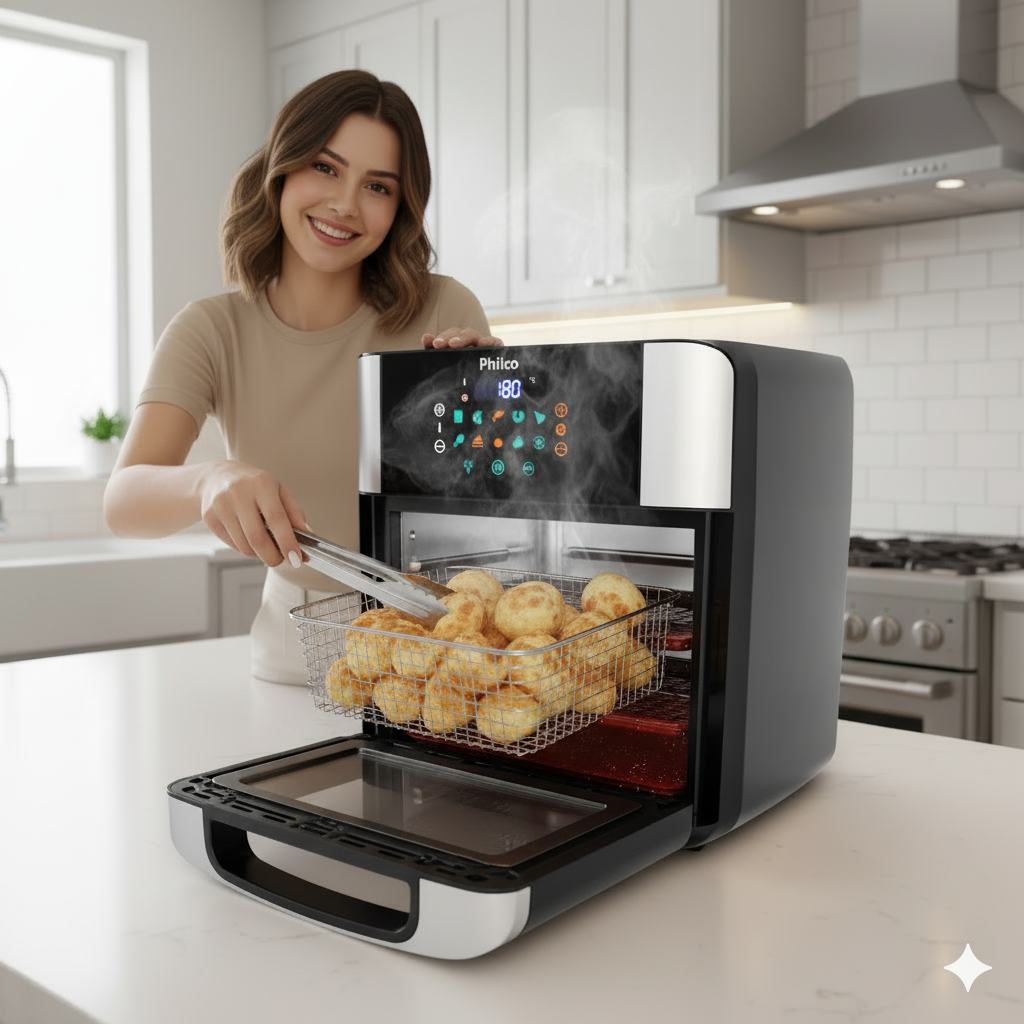 Air Fryer Oven Philco 12L Painel Digital Das Melhores Air Fryers Custo-Benefício em 2025